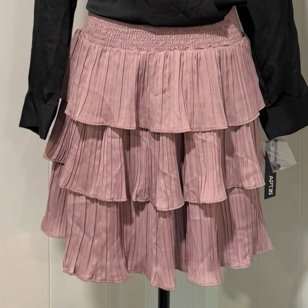 Elegant Pink Tiered Skirt